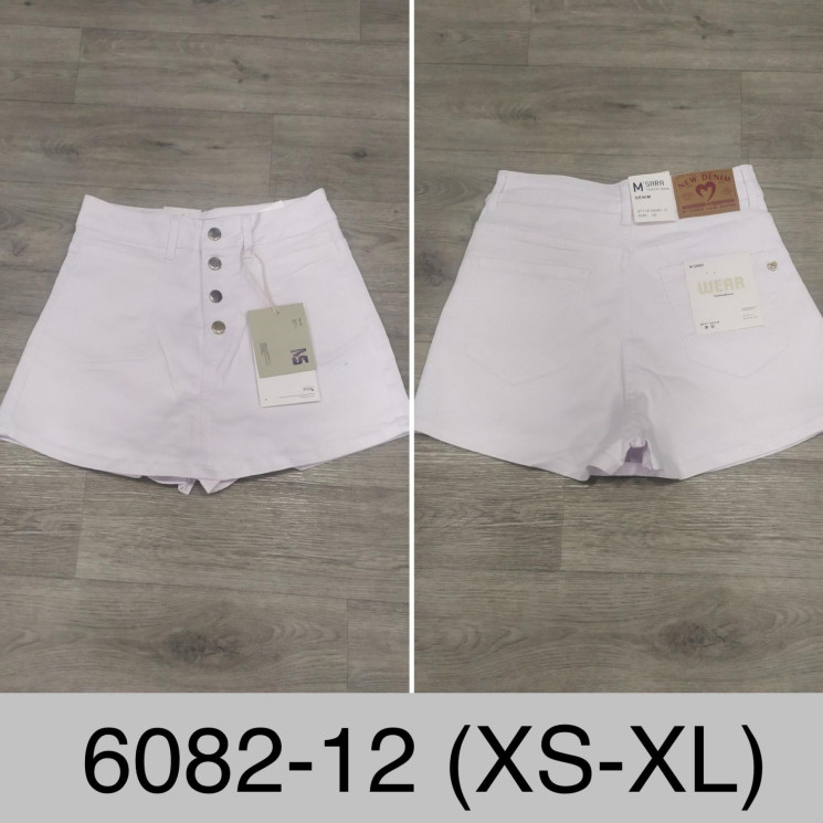 Шорти спідниця жіноча стрейч  м.6082-5  (р: XS-XL) в упаковці 6 штук  №753114 - UNO2Uva SER1864