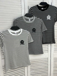 Футболка жіноча "2001" котон (р: one size) 3 кольори, в упаковці 5 шт. №385949