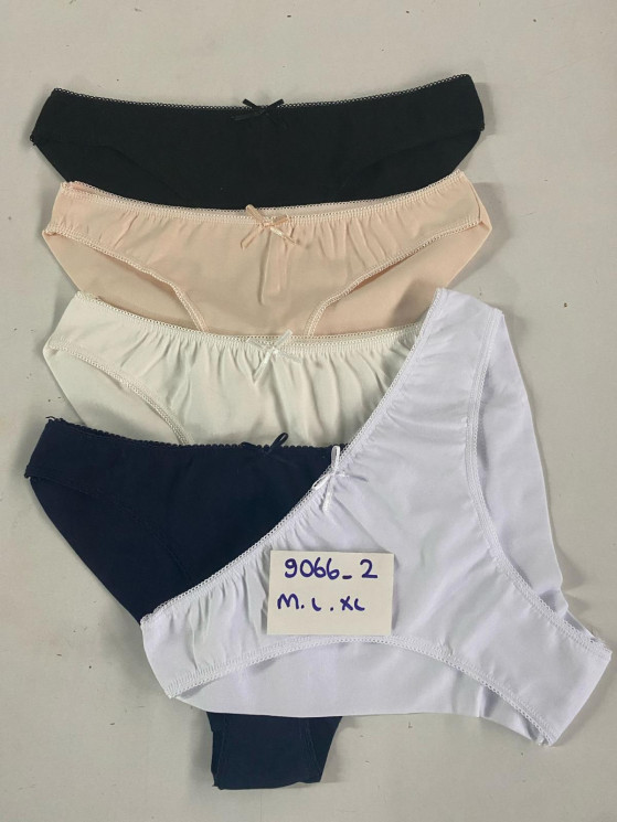 Труси жіночі, котон, м.9066_2 (р. M, L, XL ), мікс кольорів, в упаковці 10 шт. №321228 - 