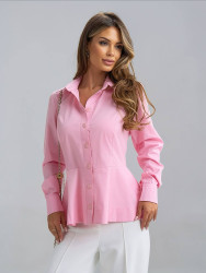 Сорочка жіноча приталена з баскою, котон м. SV 755 (р. S, М, L, XL) №416077