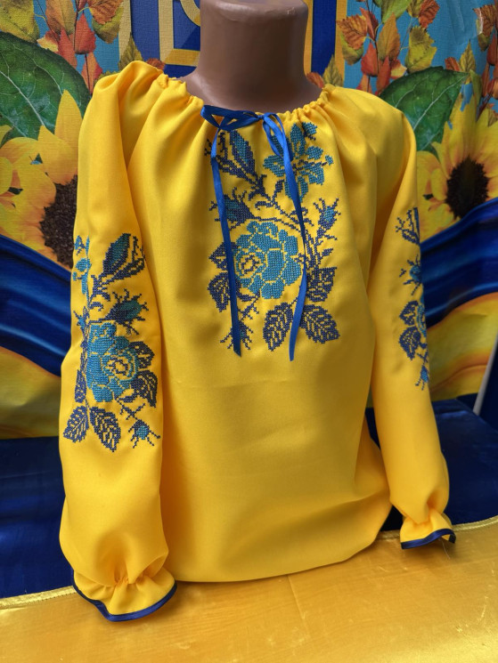 Вишиванка дитяча, паплін (розміри: 7-12 років), в упаковці 6 штук №323468 - Delux 909