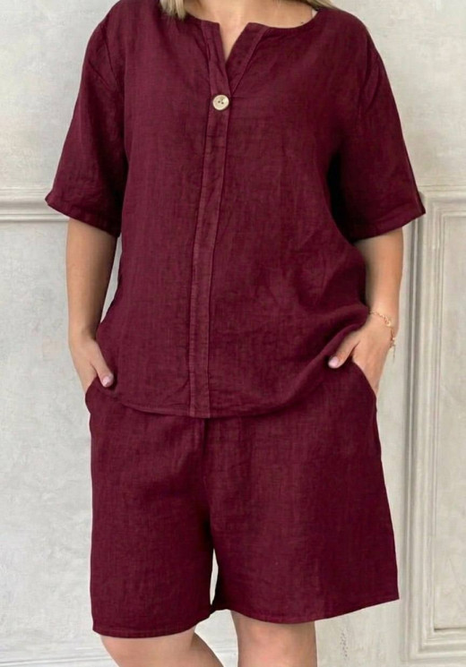 Костюм жіночий "двійка", льон жатий люкс м. 920 (р: 50-52, 54-56, 58-60, 62-64) №828462 - 