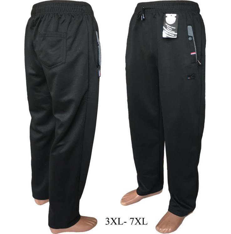 Спортивні штани (Розмір: 3XL-7XL) чоловічі чорний колір в упаковці 5 штук №816644 -  NikolayNolen SE2152