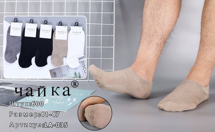 Шкарпетки чоловічі  м. LA 035  (р: 41-47)  мікс кольорів  в упаковці 10 штук  №752124 - Haner 449/451