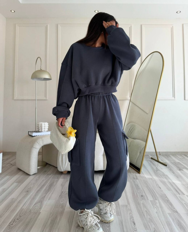 Костюм жіночий, трьохнитка на флісі, м. 1527 (р: 42-46) №706134 - BestFashion RZ6220 м. 1527