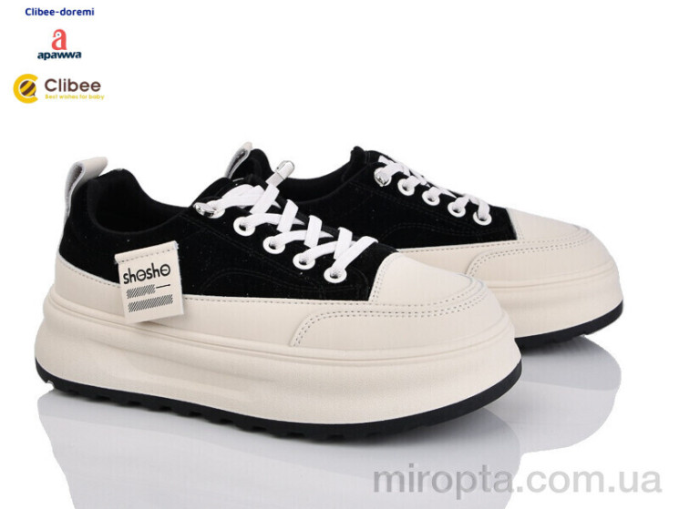 Кеди F2813 black р: 35-39, в упаковці: 6 пар, купити тільки гуртом - 1090363