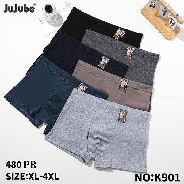 Труси чоловічі, котон, м.К901 (розмір: XL-4XL), мікс кольорів, в упаковці 24 шт. №327284 - Lilu 230/237