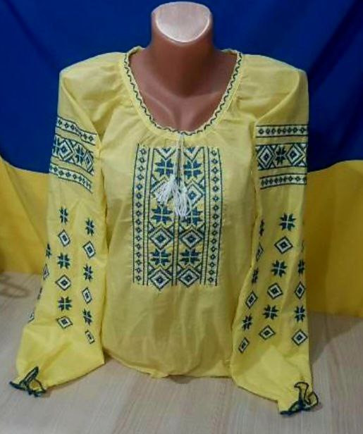 Вишиванка жіноча (Розмір: S-3XL) поплін в упаковці 6 штук №820634 - Ninette BG/PO2160