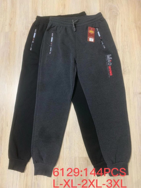 Штани спортивні чоловічі #6124-144 (р. L-3XL), в упаковці 10 шт. мікс кольорів №528720 - Riza