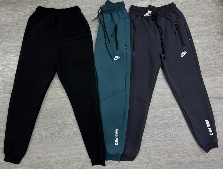 Спортивні штани чоловічі на флісі Nike "1032" (р: M-3XL) 3 кольори, в упаковці 5 шт. №376866 - Spider