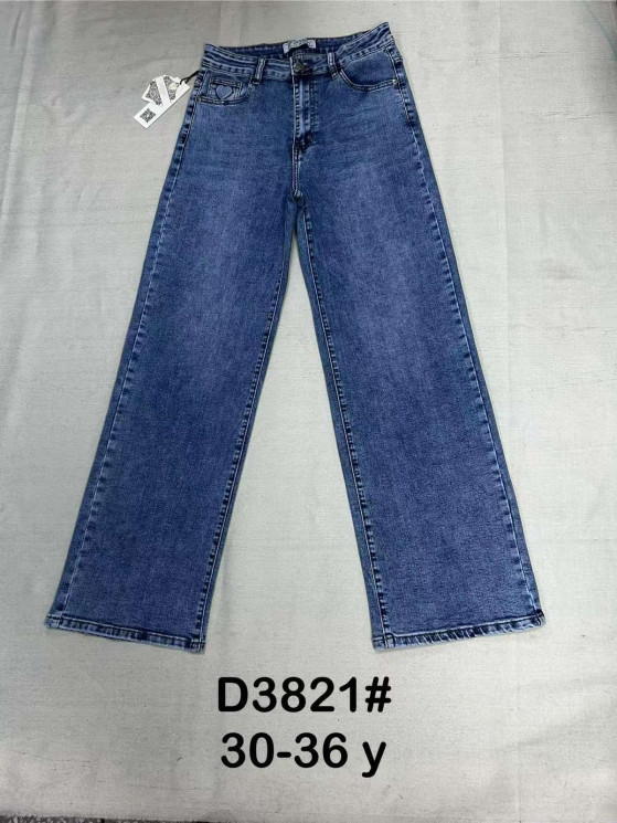 Джинси жіночі труби м.3821 (р:30-36) в упаковці 6 штук №761144 - Dknsel 3308