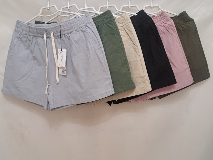 Шорти жіночі, льон, м.5239_2 (Розмір: 8XL-11XL), мікс кольорів, в упаковці 6 штук №328309 - Hang SE641