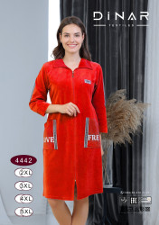 Жіночий халат велюровий "4615" (р. 2XL -3XL- 4XL- 5XL )  №7500337