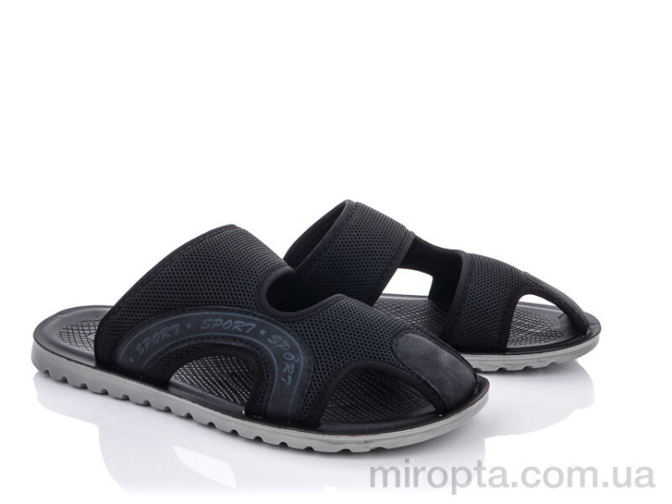 Шльопанці M201-4 black р: 40-45, в упаковці: 8 пар, купити тільки гуртом - 754084