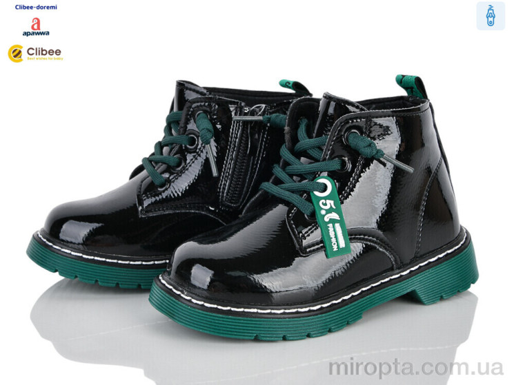 Черевики ABC(P)708-1 black-green фліс р: 26-30, в упаковці: 5 пар, купити тільки гуртом - 1216899