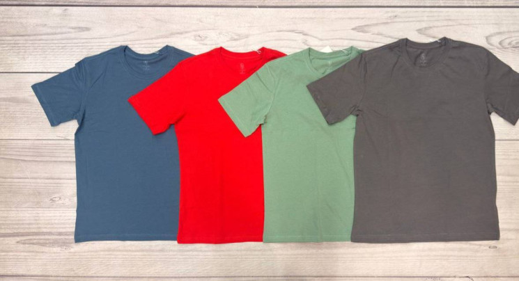 Чоловіча футболка, бавовна, м.3005 18-0601 (розмір: 48-56 ), 4 кольори, в упаковці 5 штук №341187 - 