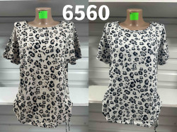 Футболка жіноча "6560" (р: 48-56) 2 кольори, в упаковці 5 шт. №372020