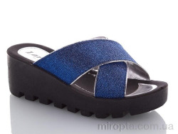 Шльопанці W26-W777-19 blue-silver р: 36-40, в упаковці: 6 пар, купити тільки гуртом