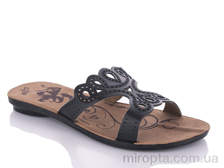 Шльопанці W26-6208 black р: 36-40, в упаковці: 6 пар, купити тільки гуртом - 1191105
