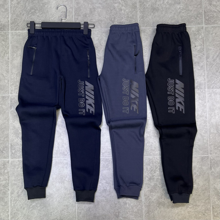 Спортивні штани дитячі Nike "005" тринитка на байці (р: 42,44,46,48,50) 3 кольори, в упаковці 5 шт. №359984 - Evans SE 761