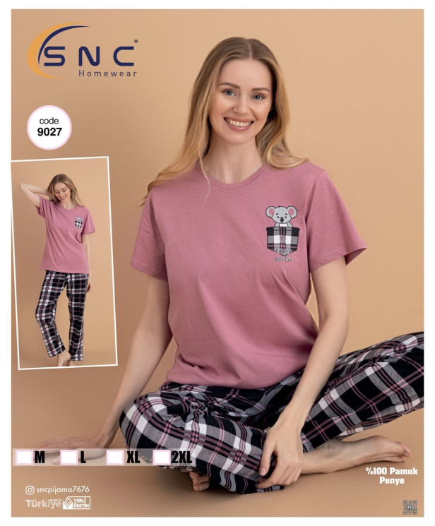 Піжама жіноча "9027" бавовна (р: M,L,XL,2XL) в упаковці 4 шт. №364815 - DisneyOpt SE893
