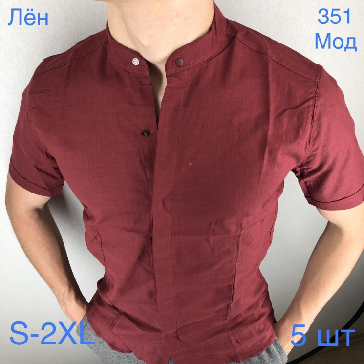 Сорочка чоловіча VARETTI льон м.351  (р: S-2XL)  в упаковці 5 штук №753489 - Nadiyka BG/PO2161-2162