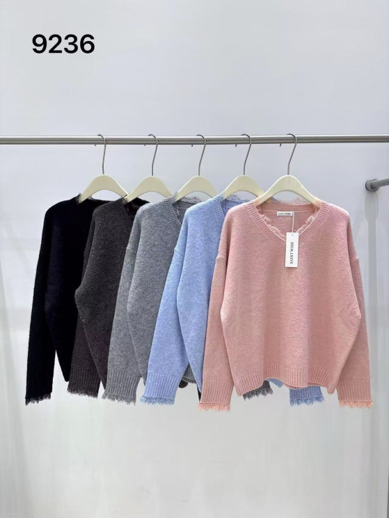 Кофта жіноча кашемір м.9236 (Розмір:M-XL) мікс кольорів в упаковці 8 штук №764165 - Saint Zel3317