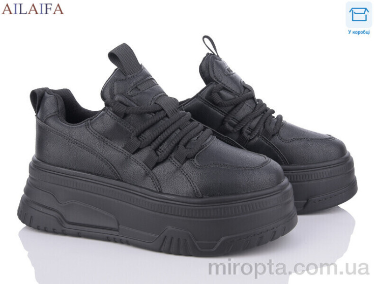 Кросівки 5052 all black р: 36-41, в упаковці: 6 пар, купити тільки гуртом - 933254