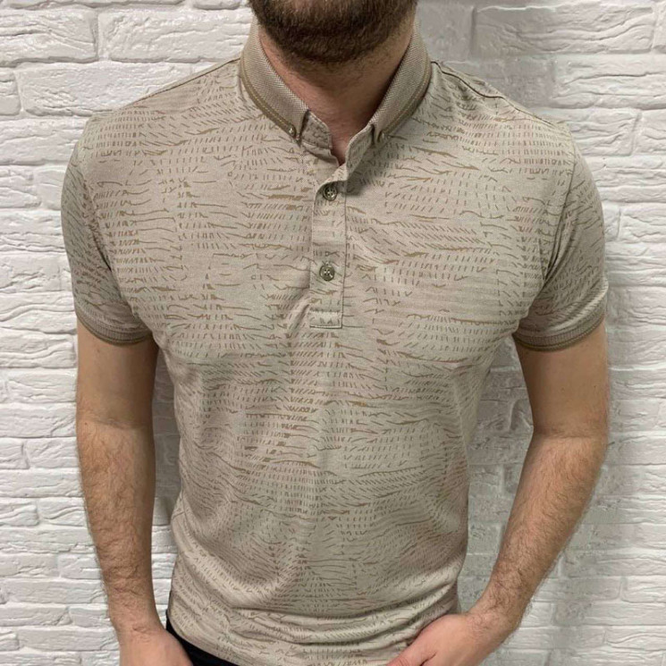 Футболка No Brand р M-2XL Чоловіча S1115 beige - NikNumbers SE1041-1042