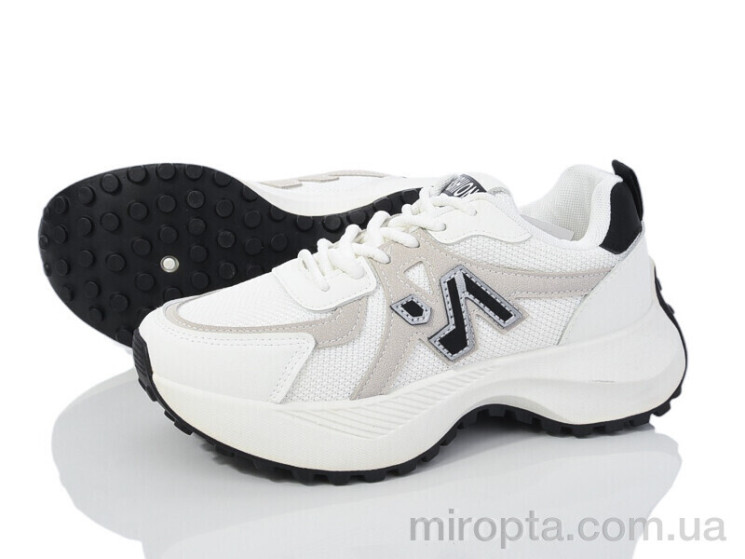Кросівки HD46(136-34) white-black р: 36-41, в упаковці: 8 пар, купити тільки гуртом - 969308