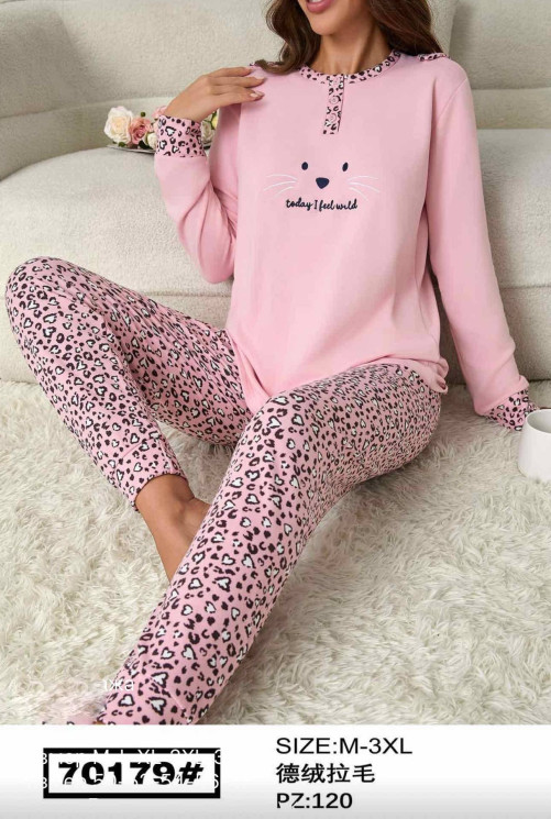 Піжама жіноча, трикотаж, м.70179 (р. M-3XL), в упаковці 5 шт. №339046 - Vanda SE1013