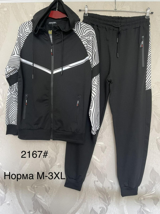 Спортивний костюм чоловічий, трикотаж, м.2167 (Розмір: M-3XL ), 2 кольори, в упаковці 5 шт. №332328 - 