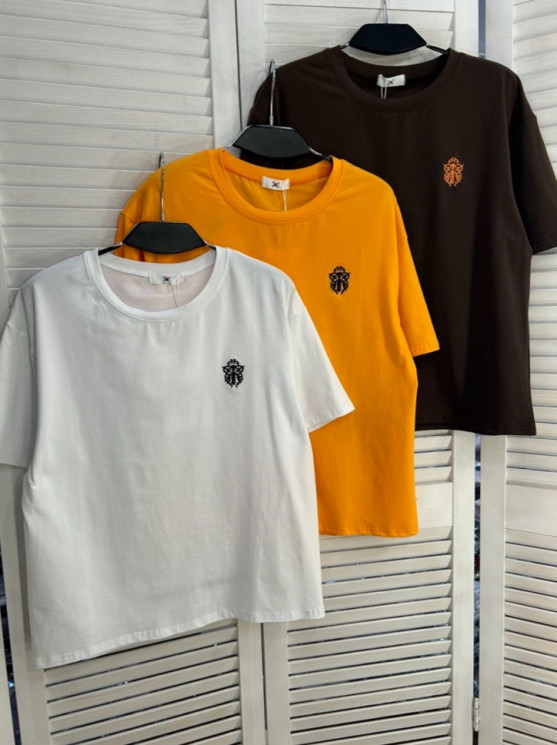 Футболка жіноча "2279" котон (р: one size) 3 кольори, в упаковці 5 шт. №385952 - Mercury SE927