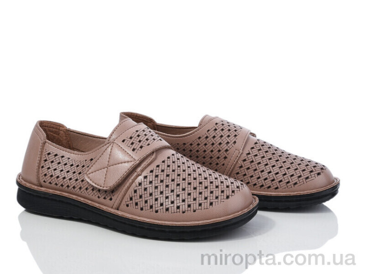 Туфлі G09-2 brown р: 36-41, в упаковці: 8 пар, купити тільки гуртом - 1044116