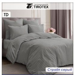 Комплект постільної білизни, бязь, м. Страйп серый (розмір: євро середній) №345000