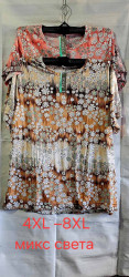 Футболка жіноча, трикотаж (р. 4XL-8XL ), мікс кольорів, в упаковці 6 штук №328627