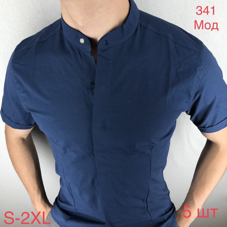 Сорочка чоловіча VARETTI стрейч котон  м.341  (р: S-2XL)  в упаковці 5 штук №753490 - Nadiyka BG/PO2161-2162