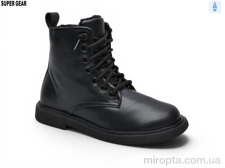 Черевики 99-07 black р: 32-39, в упаковці: 10 пар, купити тільки гуртом - 1200365