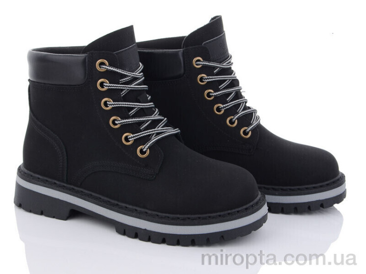 Черевики 197-169 black р: 36-40, в упаковці: 8 пар, купити тільки гуртом - 898513