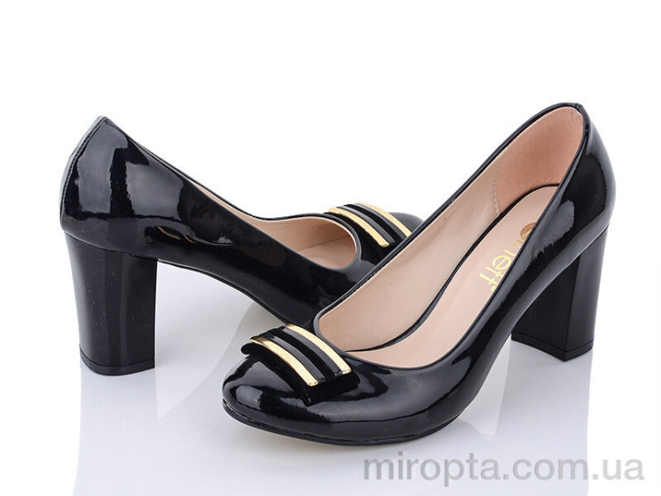 Туфлі 842 black р: 36-40, в упаковці: 8 пар, купити тільки гуртом - 636125