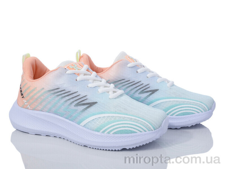 Кросівки 182-36 white-orange-blue р: 36-41, в упаковці: 8 пар, купити тільки гуртом - 949471