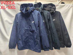 Вітрівка чоловіча, плащівка, м.9988А (р. XL-5XL), 3 кольори, в упаковці 5 штук №333595
