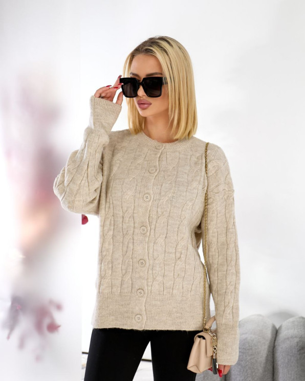Кардиган жіночий, фабрична в'язка м. 1003 (р: oversize) №815462 - BichevaIR BEZH1370 м: 1003