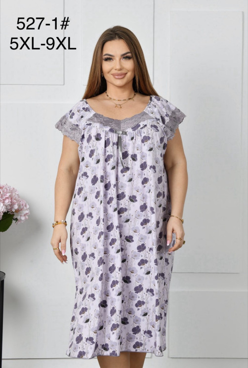 Нічна сорочка жіноча, бамбук, м.527-1 (р. 5XL-9XL ), в упаковці 5 штук №344292 - Focus zel 1396