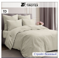 Комплект постільної білизни, бязь, м. Страйп серый (розмір: двоспальний) №342436