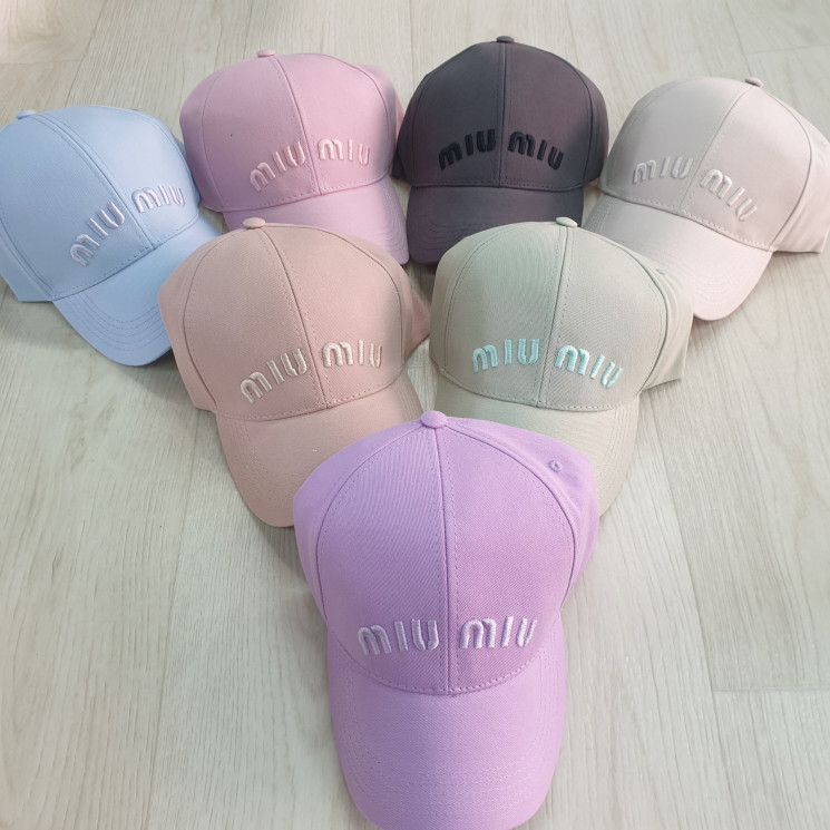 Бейсболка жіноча "Miu miu" (р: S,M) мікс кольорів, в упаковці 5 шт. №368193 - Ventil SE 939