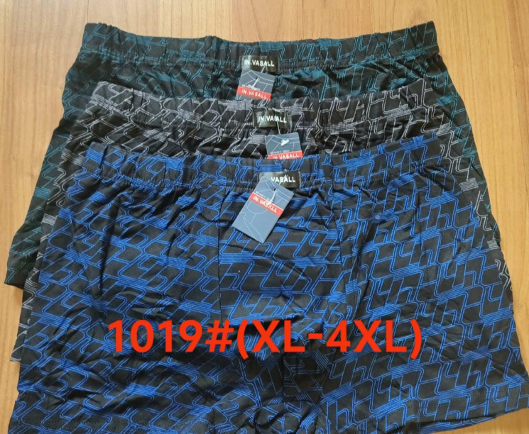 Труси чоловічі, бавовна, м.1019 (розмір: XL-4XL), мікс кольорів, в упаковці 24 шт. №326857 - Lilu 230/237