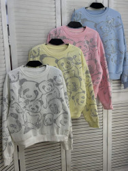 Світшот жіночий "307" двохнитка (р: one size) 4 кольори, в упаковці 5 шт. №387444