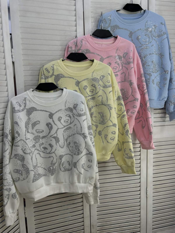 Світшот жіночий "307" двохнитка (р: one size) 4 кольори, в упаковці 5 шт. №387444 - Mercury SE927