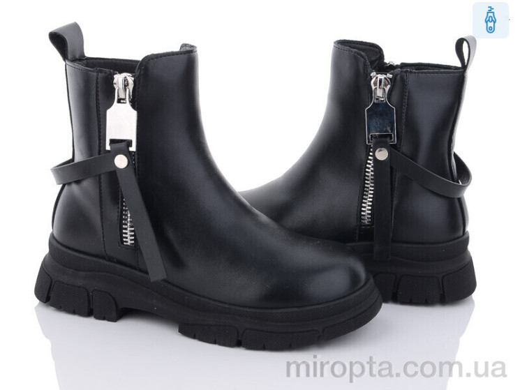 Черевики 197-172 black р: 36-40, в упаковці: 8 пар, купити тільки гуртом - 898514